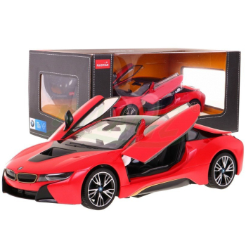 BMW i8 czerwone RASTAR model 1:14 Zdalnie sterowane auto + pilot 2,4 GHz